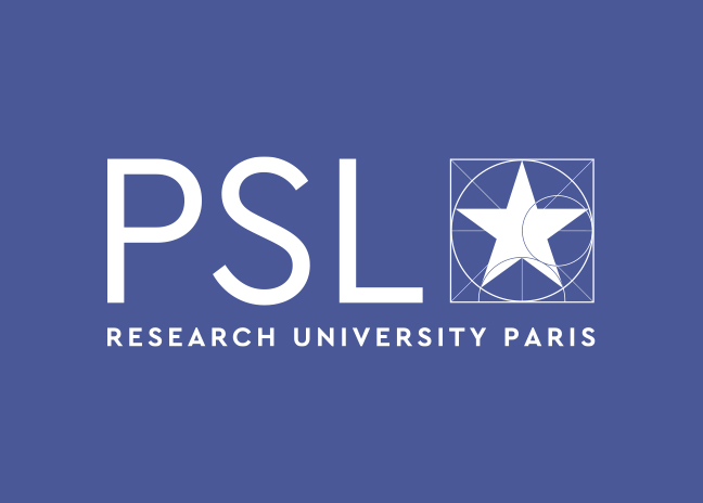 Logo PSL blanc fond bleu