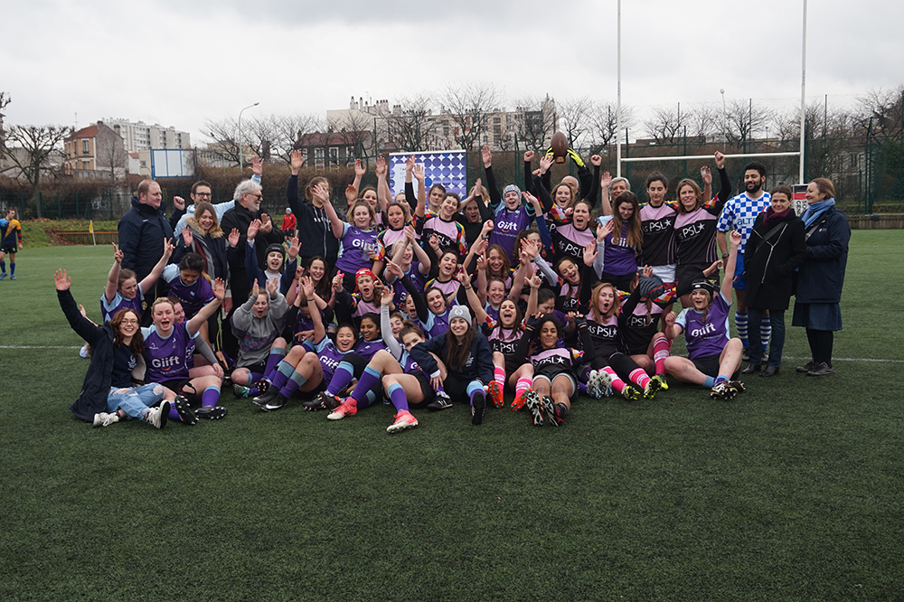 L'équipe féminine de rugby PSL championnes 17 à 5 vs équipe UCL