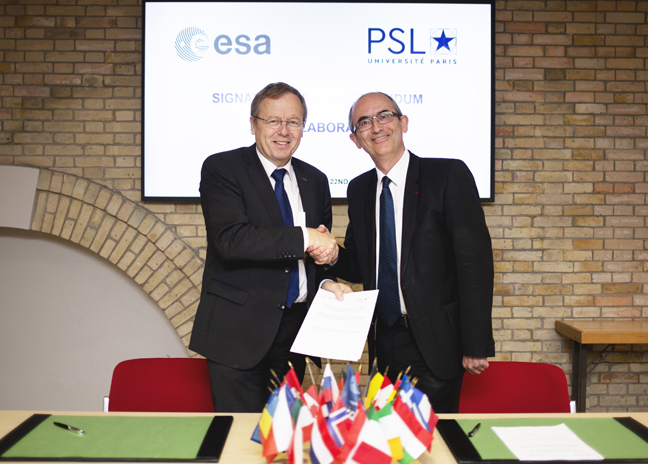 Signature of a Memorandum of Collaboration between ESA and PSL © Daniel Nicolaevsky