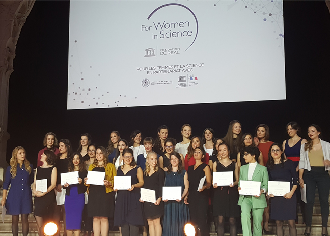 Les lauréates de la bourse France l'Oréal-UNESCO Pour les femmes et la Science 2018
