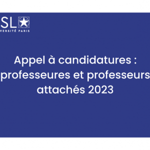 Appel à candidatures : professeures et professeurs attachés 2023